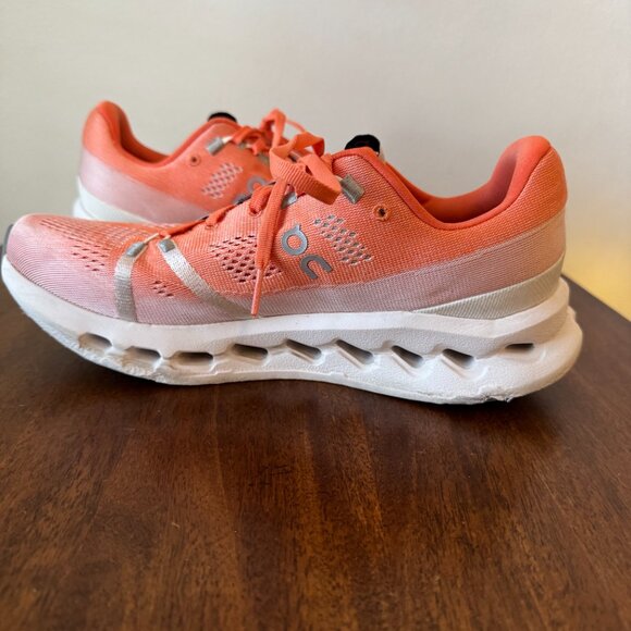 On Running Men’s Athletic Shoes in Coral and White main image 14